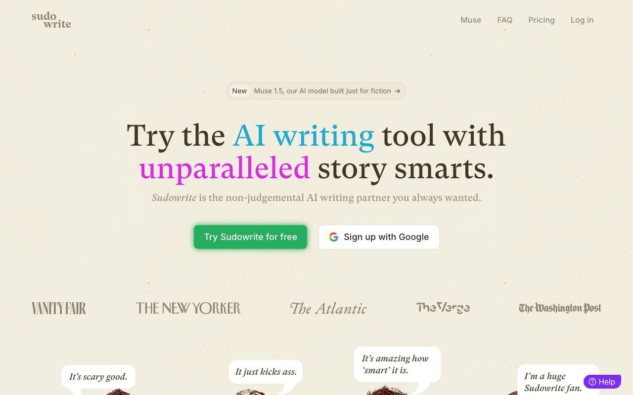 Sudowrite interface preview