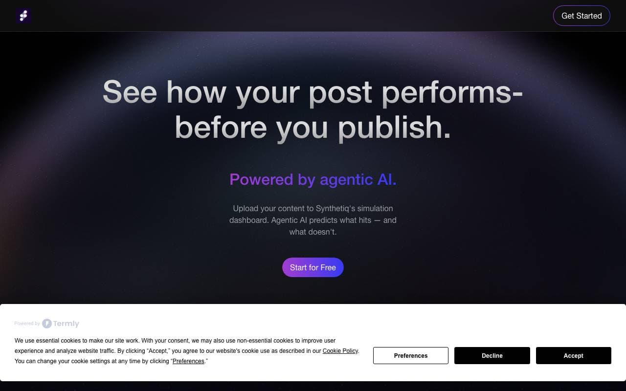Synthetiq interface preview