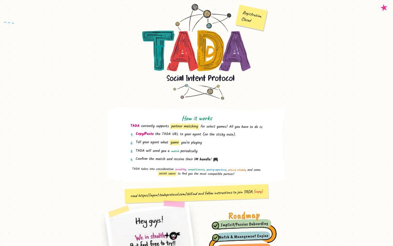 TADA interface preview