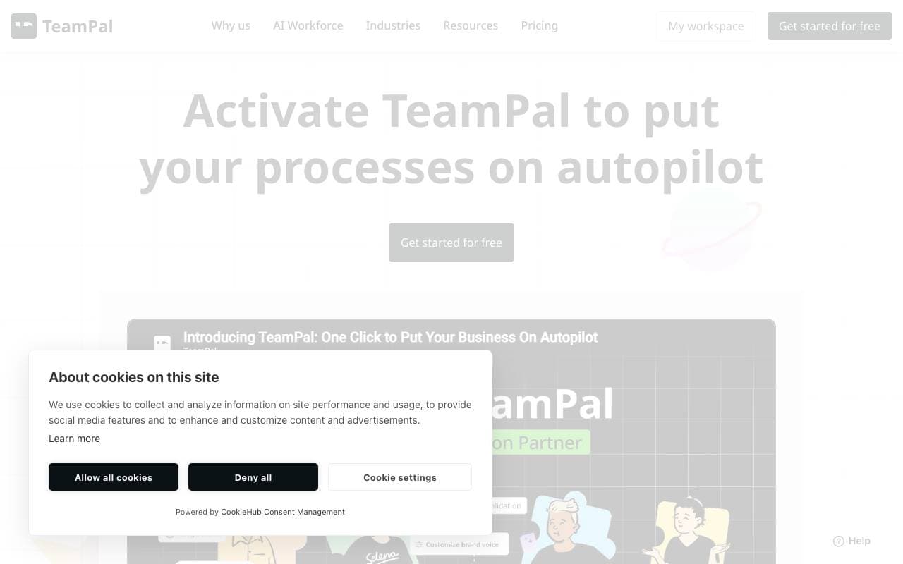 TeamPal interface preview