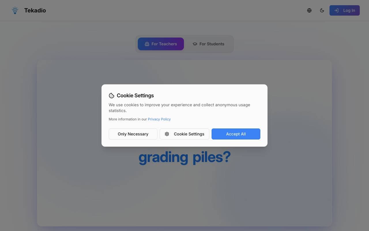 Tekadio interface preview