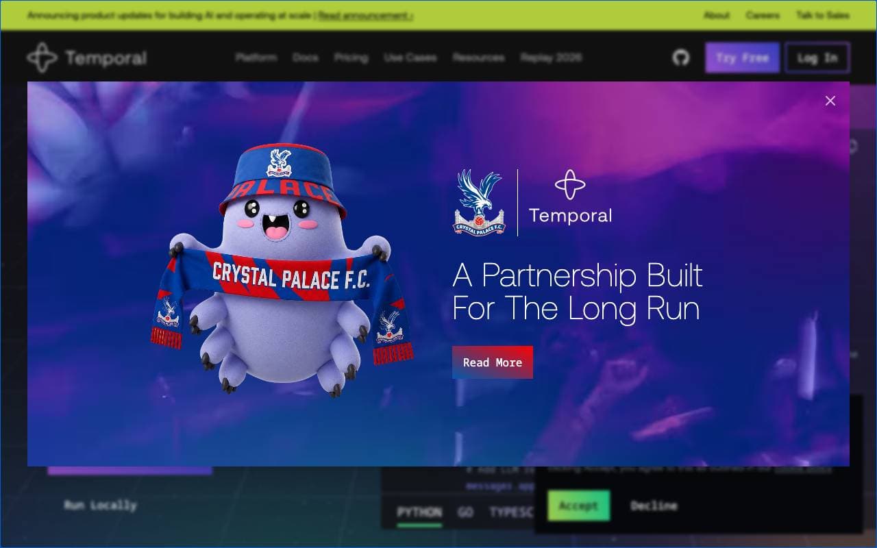 Temporal interface preview