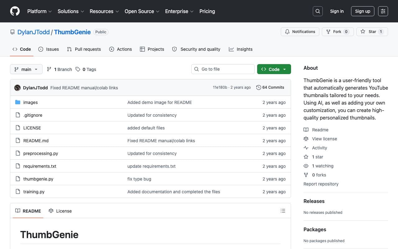 ThumbGenie interface preview