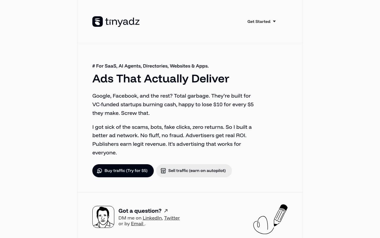 TinyAdz interface preview