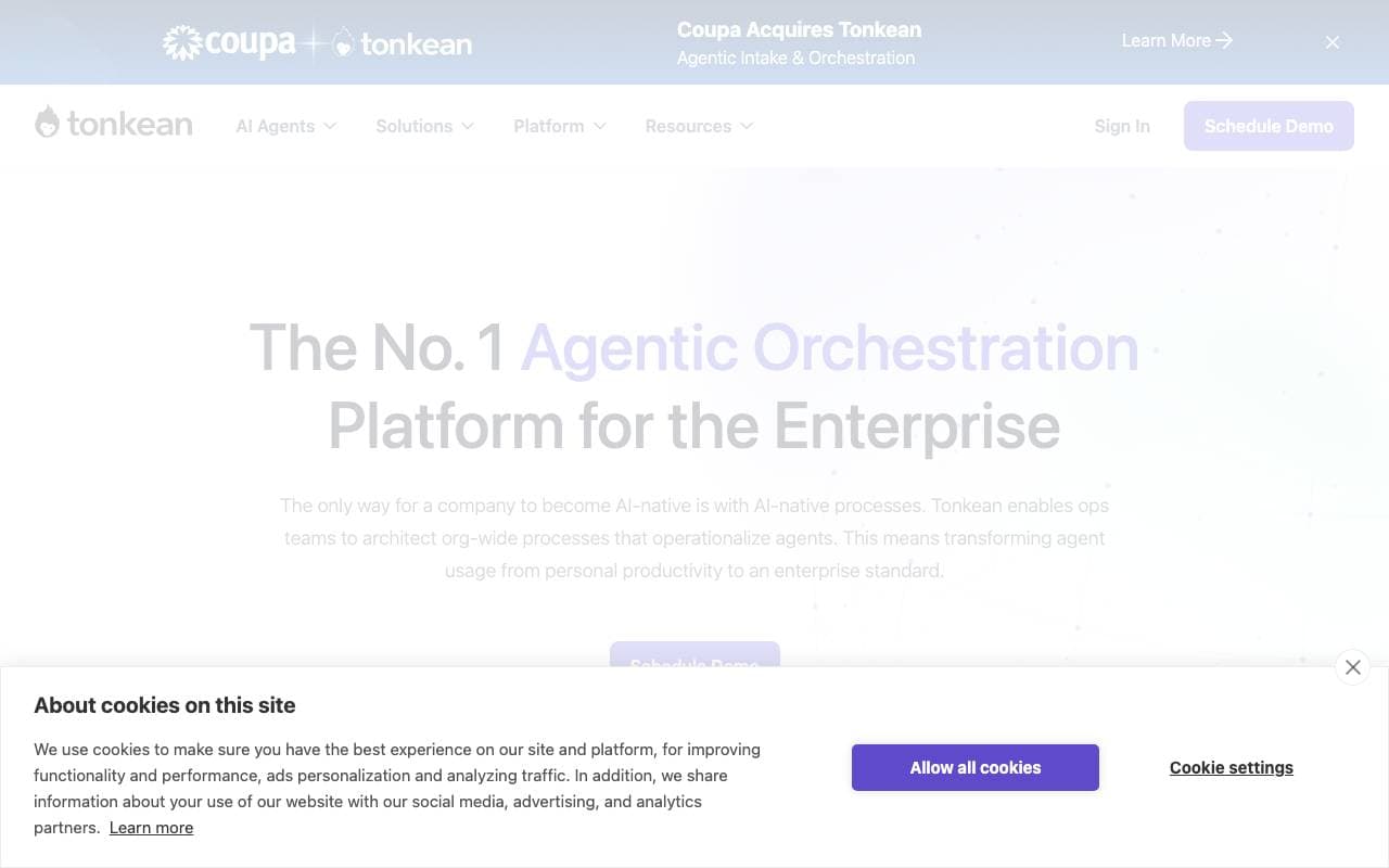 Tonkean interface preview