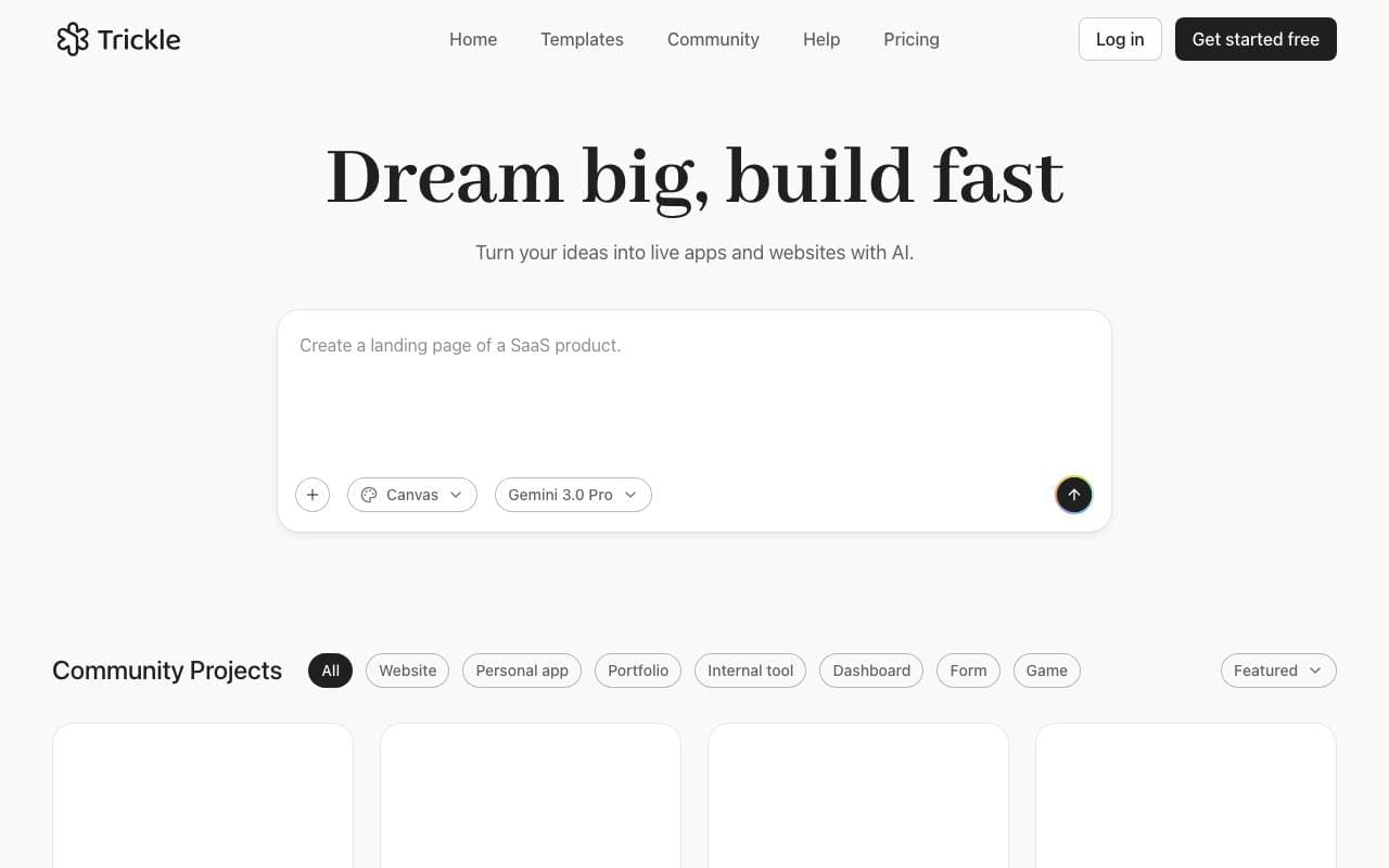 Trickle interface preview