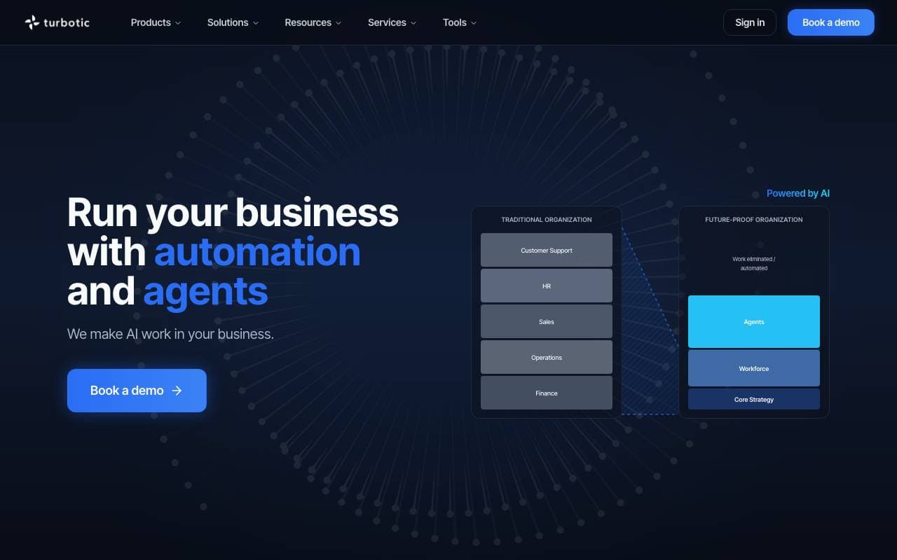 Turbotic interface preview