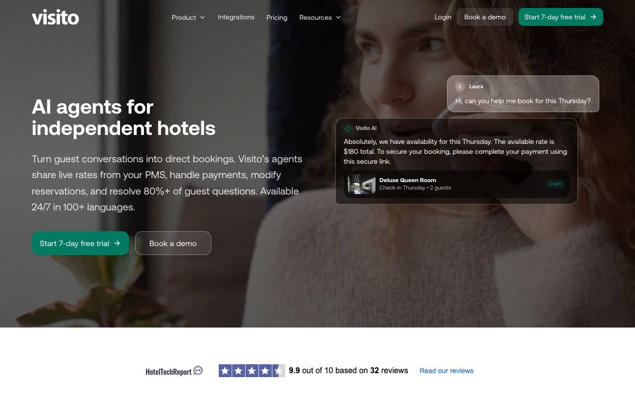Visito interface preview
