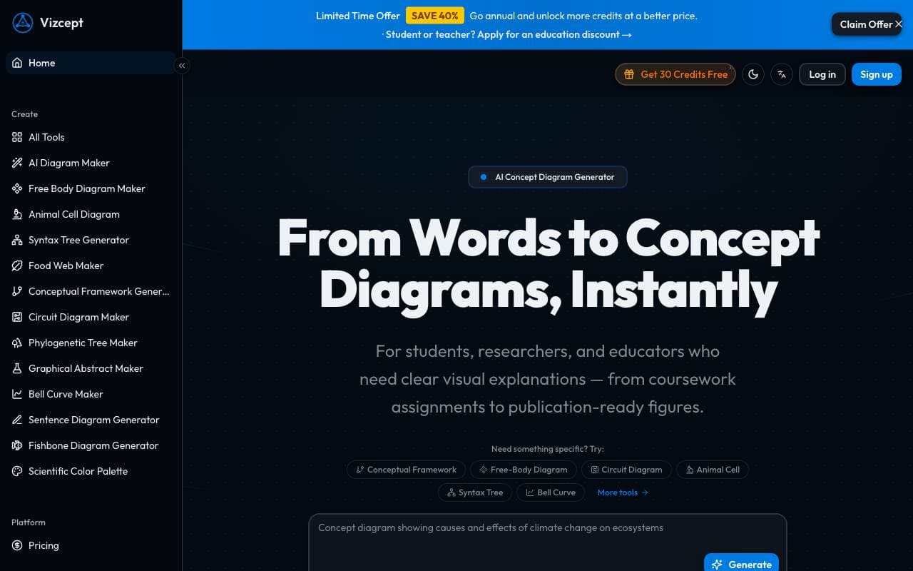 Vizcept interface preview
