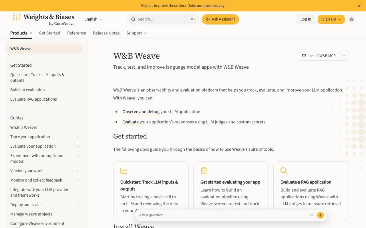 Weave interface preview