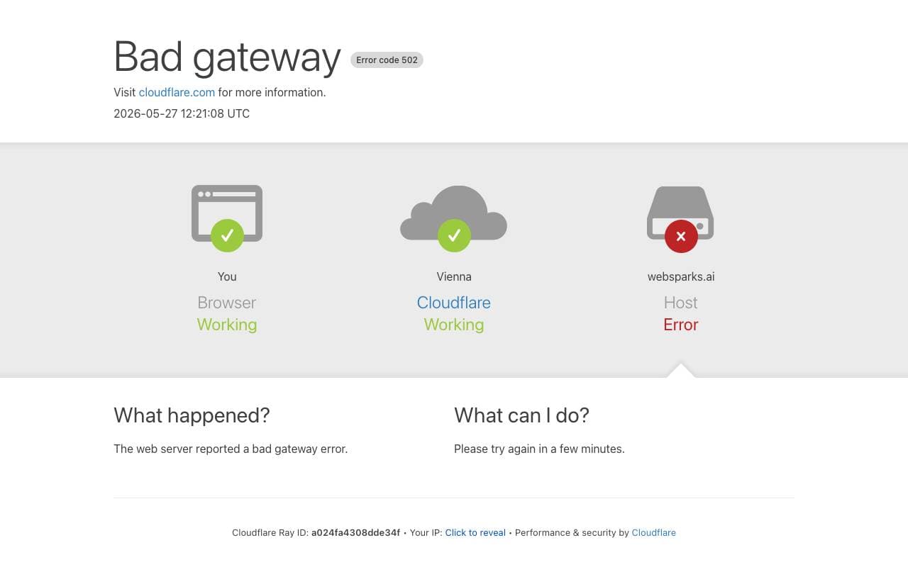 websparks interface preview