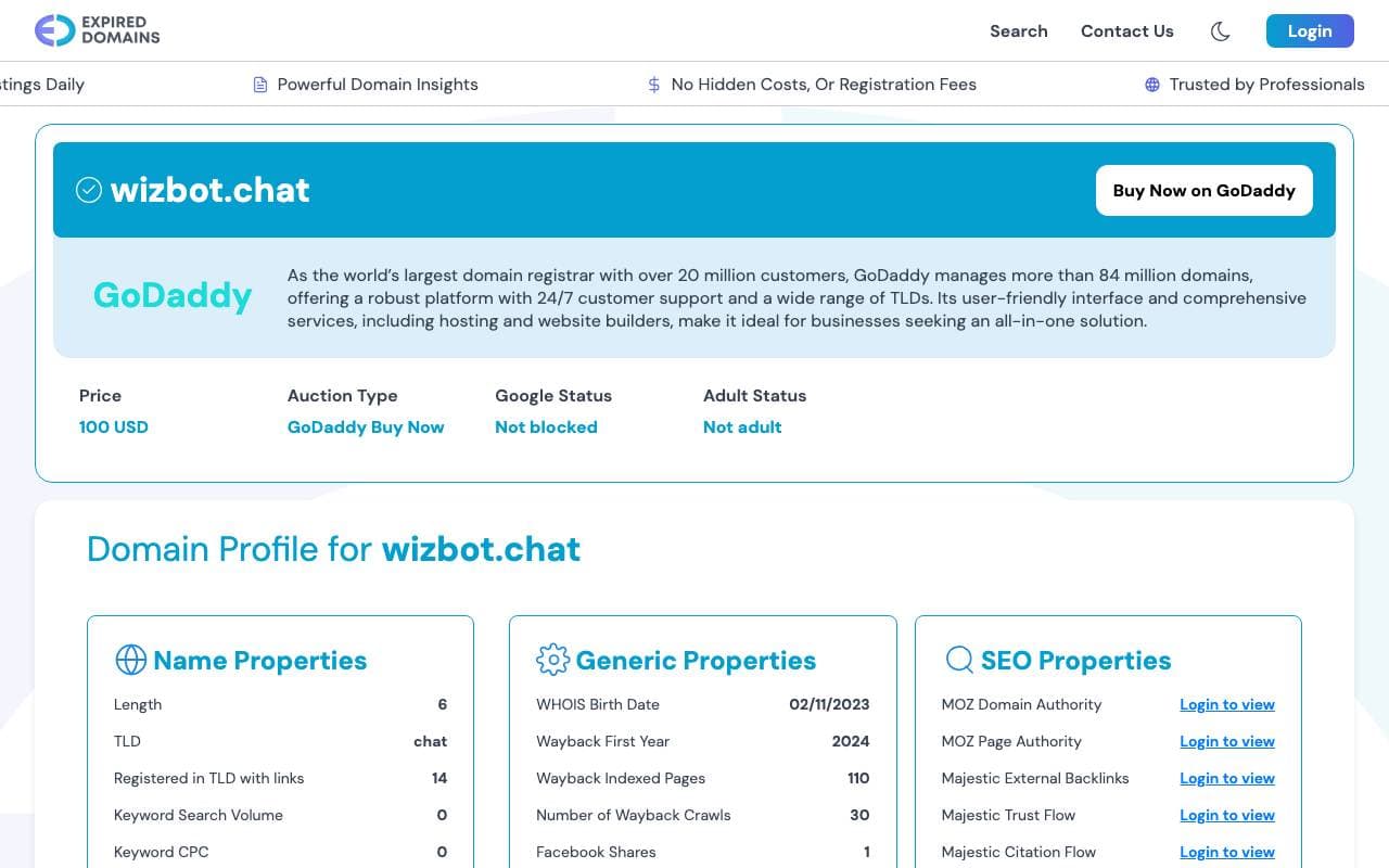 Wizbot interface preview