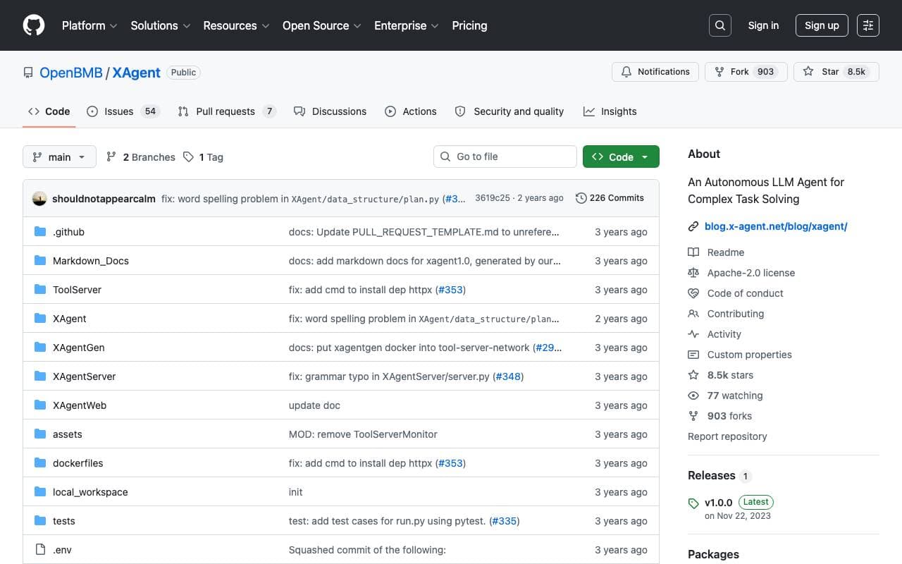 XAgent interface preview