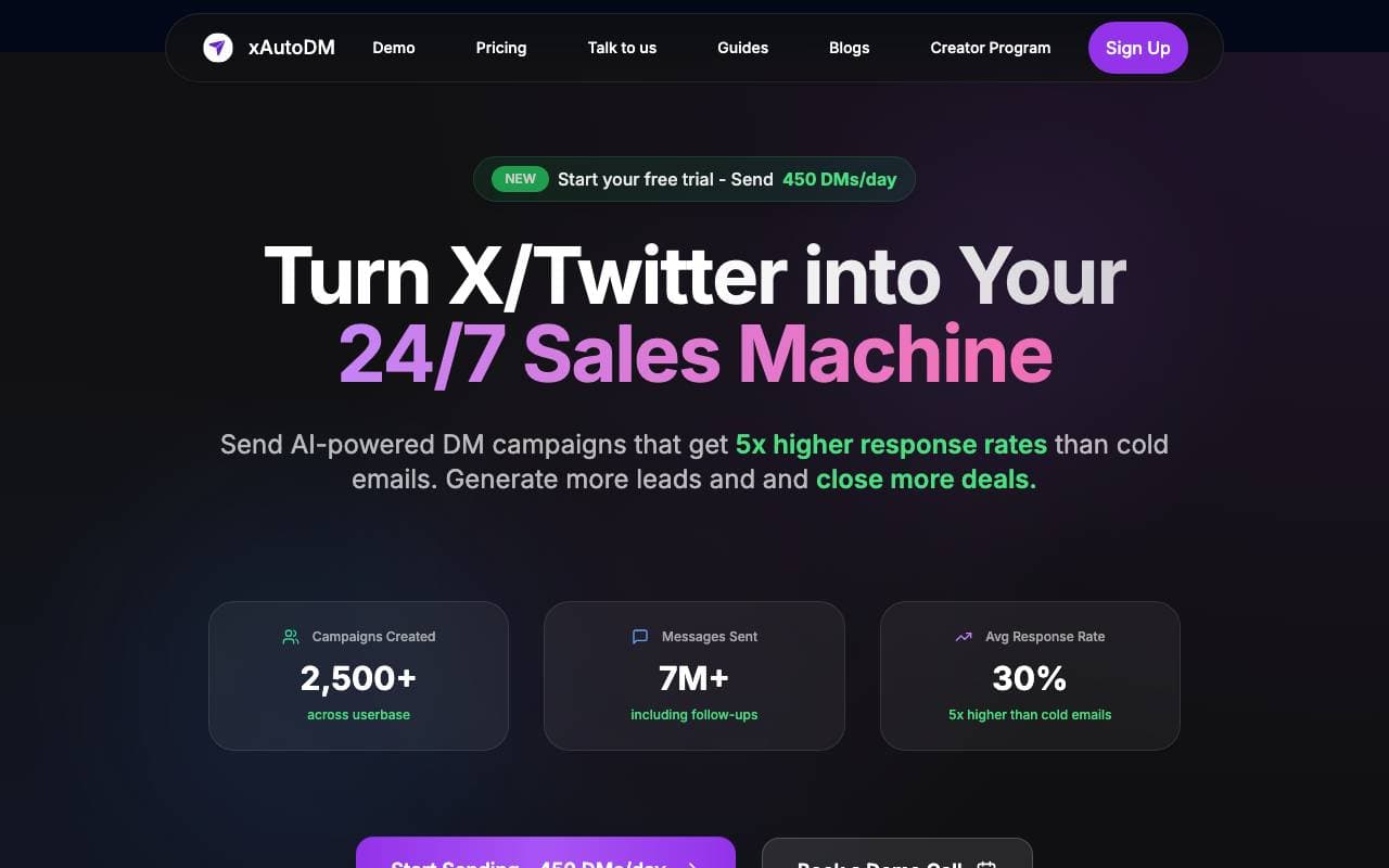 xAutoDM interface preview