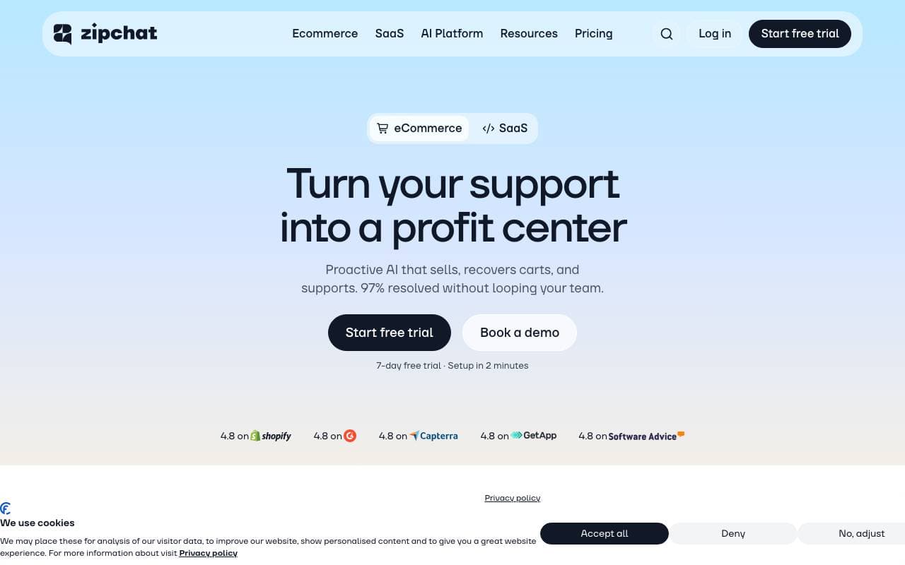Zipchat interface preview