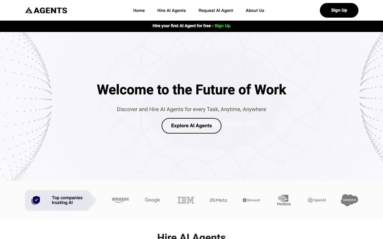 ActionAgents AI interface preview