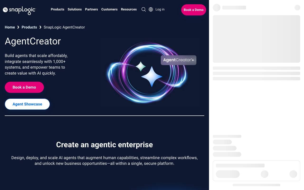 Agent Creator interface preview