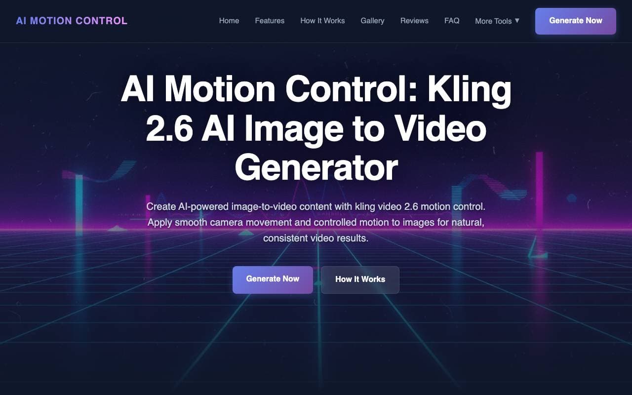 AI Motion Control interface preview