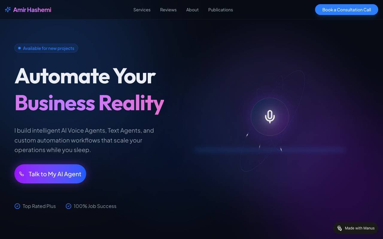 Appointment Setter Voice interface preview
