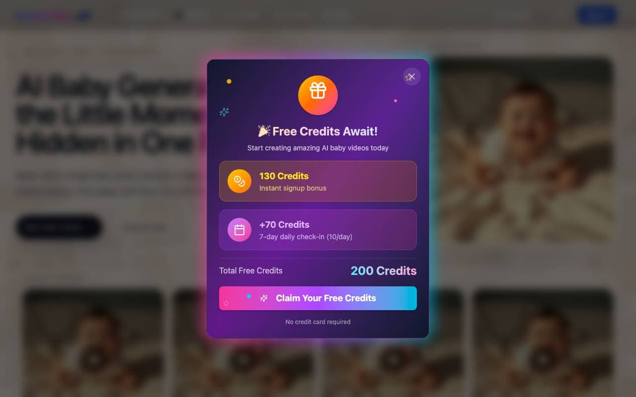 BabyVideo.ai interface preview