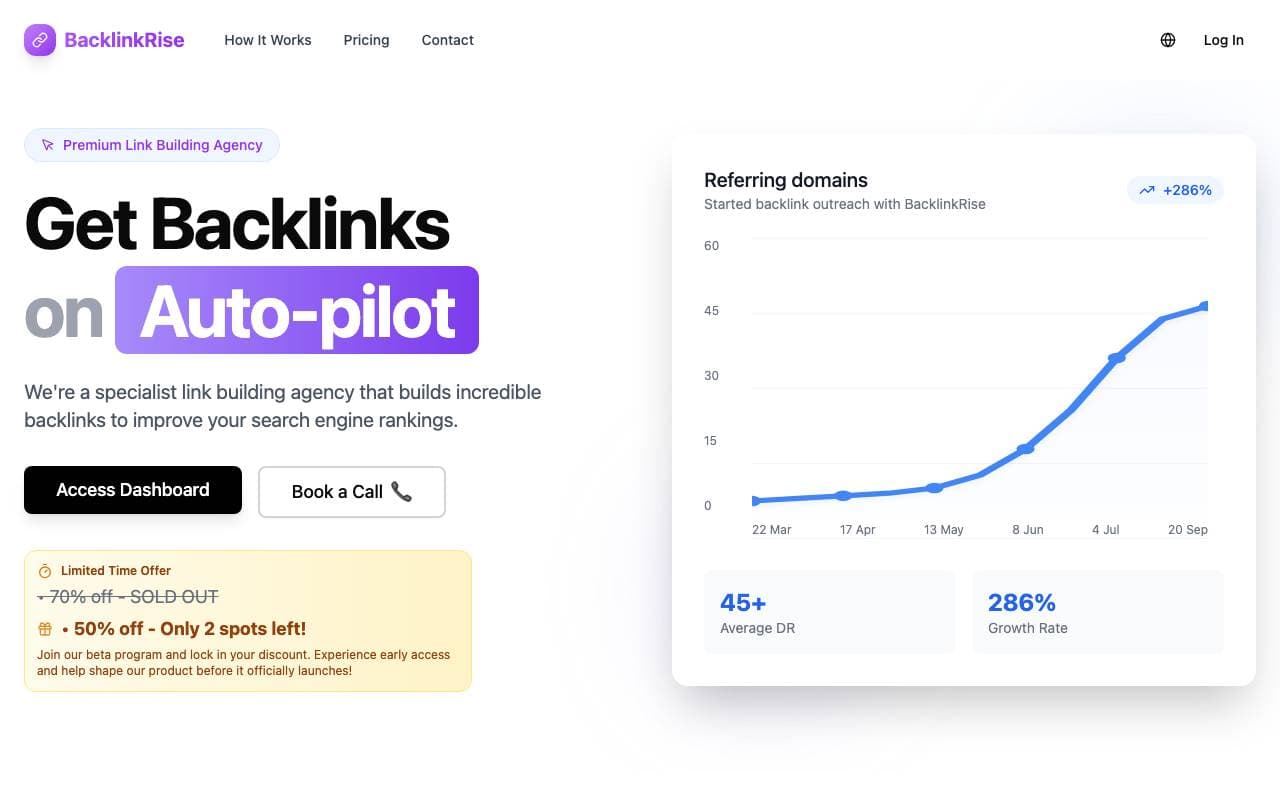 BacklinkRise interface preview