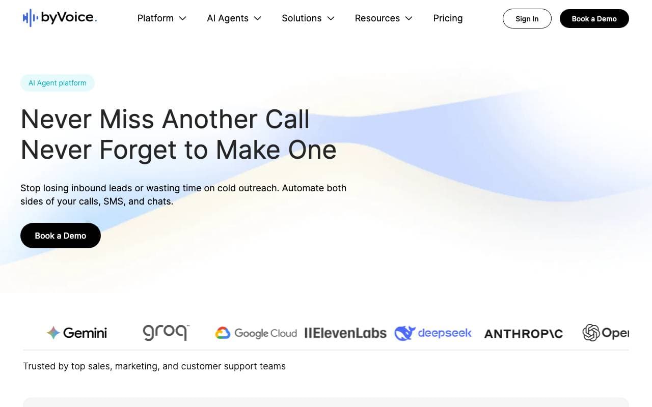 byVoice interface preview