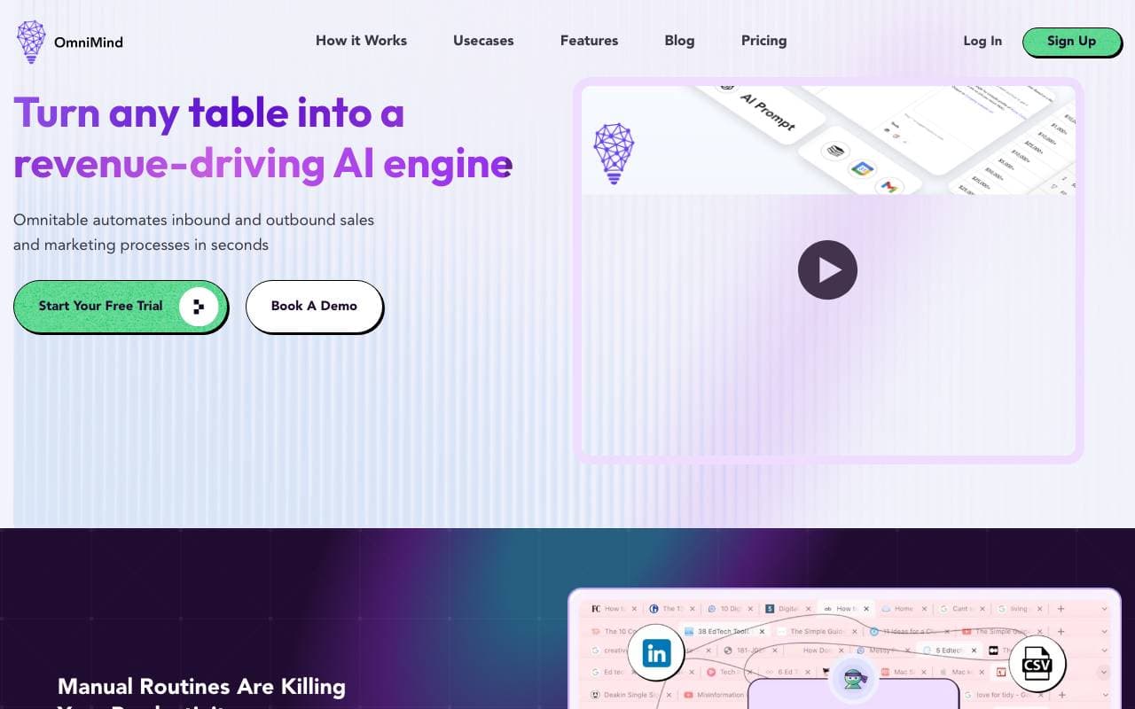 Competitive Analysis by Omnimind interface preview
