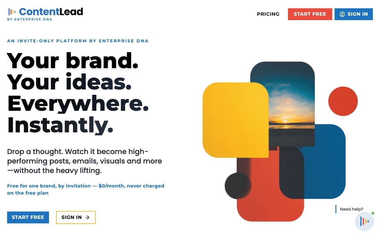ContentLead interface preview