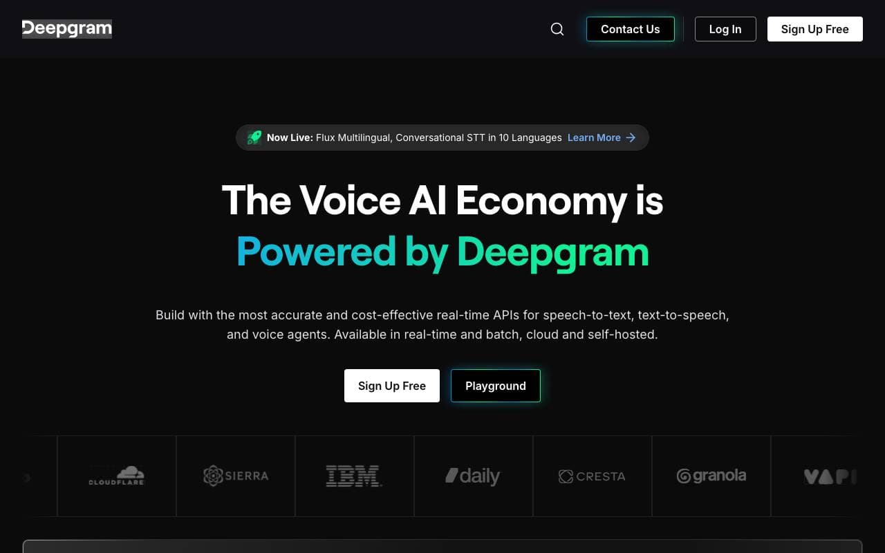 Deepgram interface preview