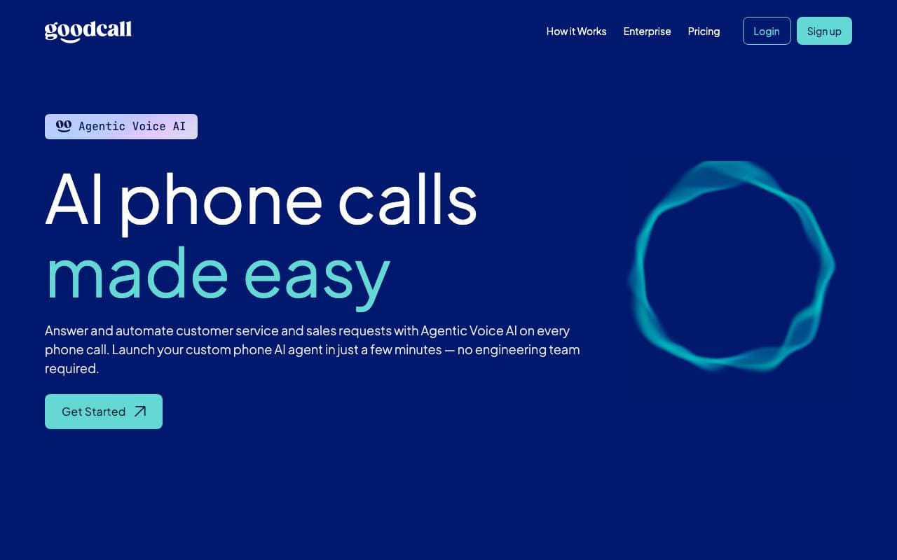 Goodcall interface preview