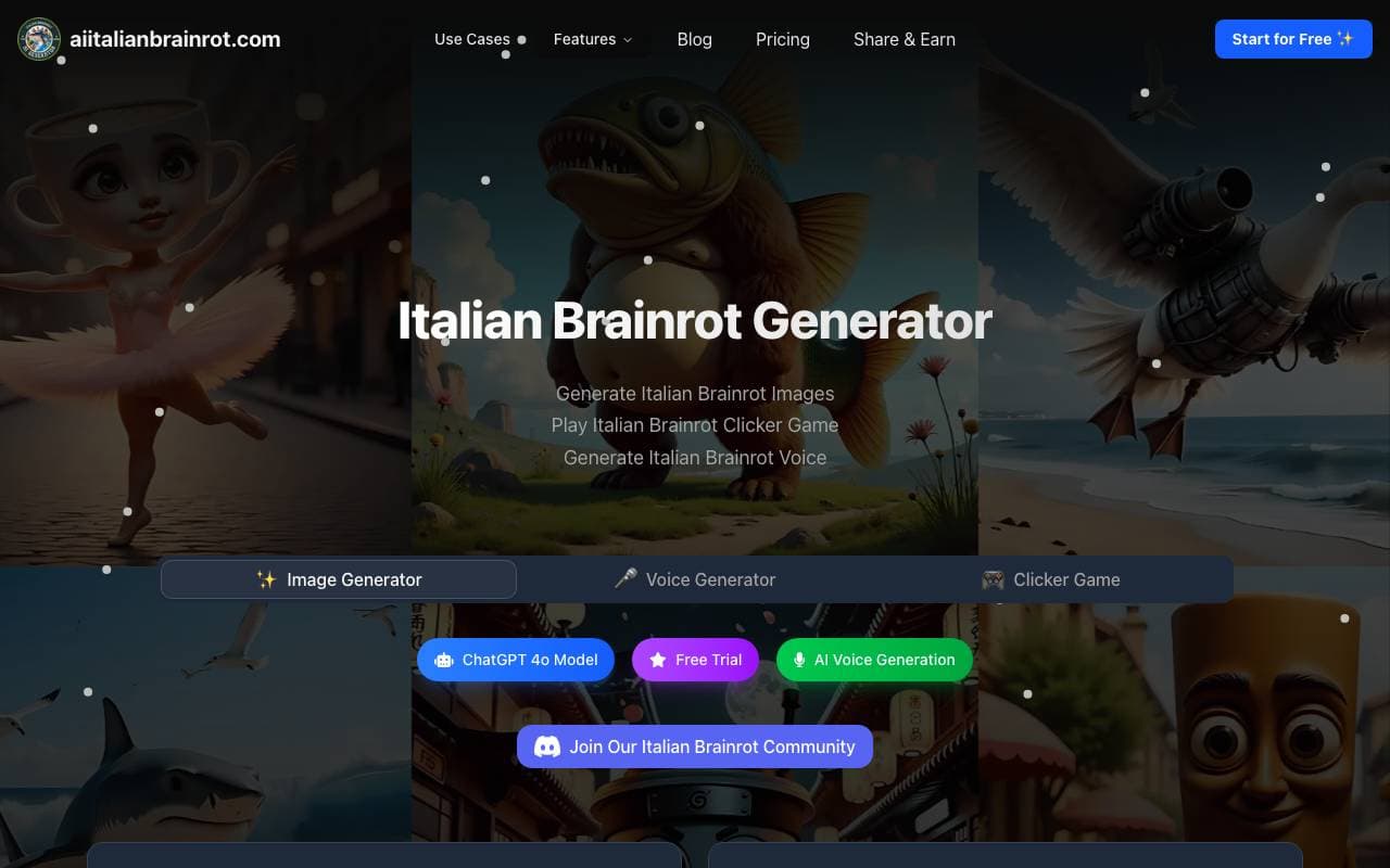 Italian Brainrot Generator interface preview