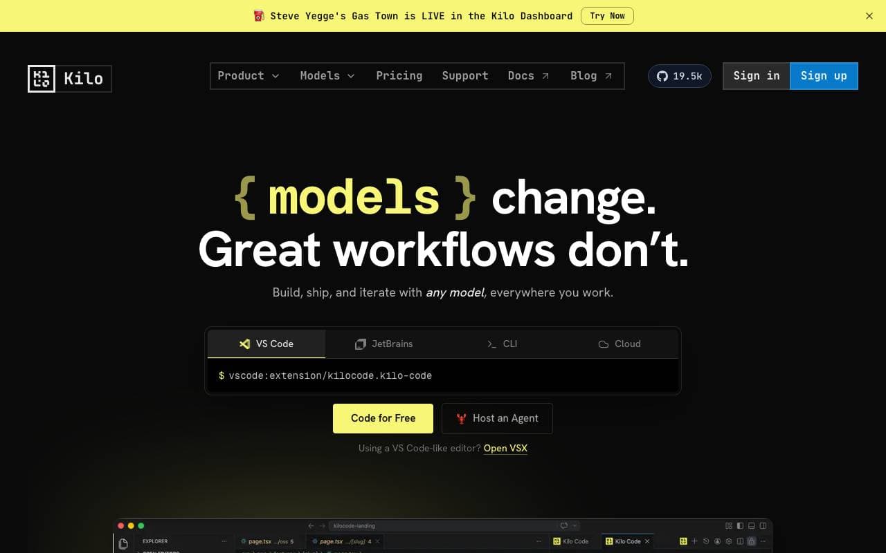 Kilo Code interface preview