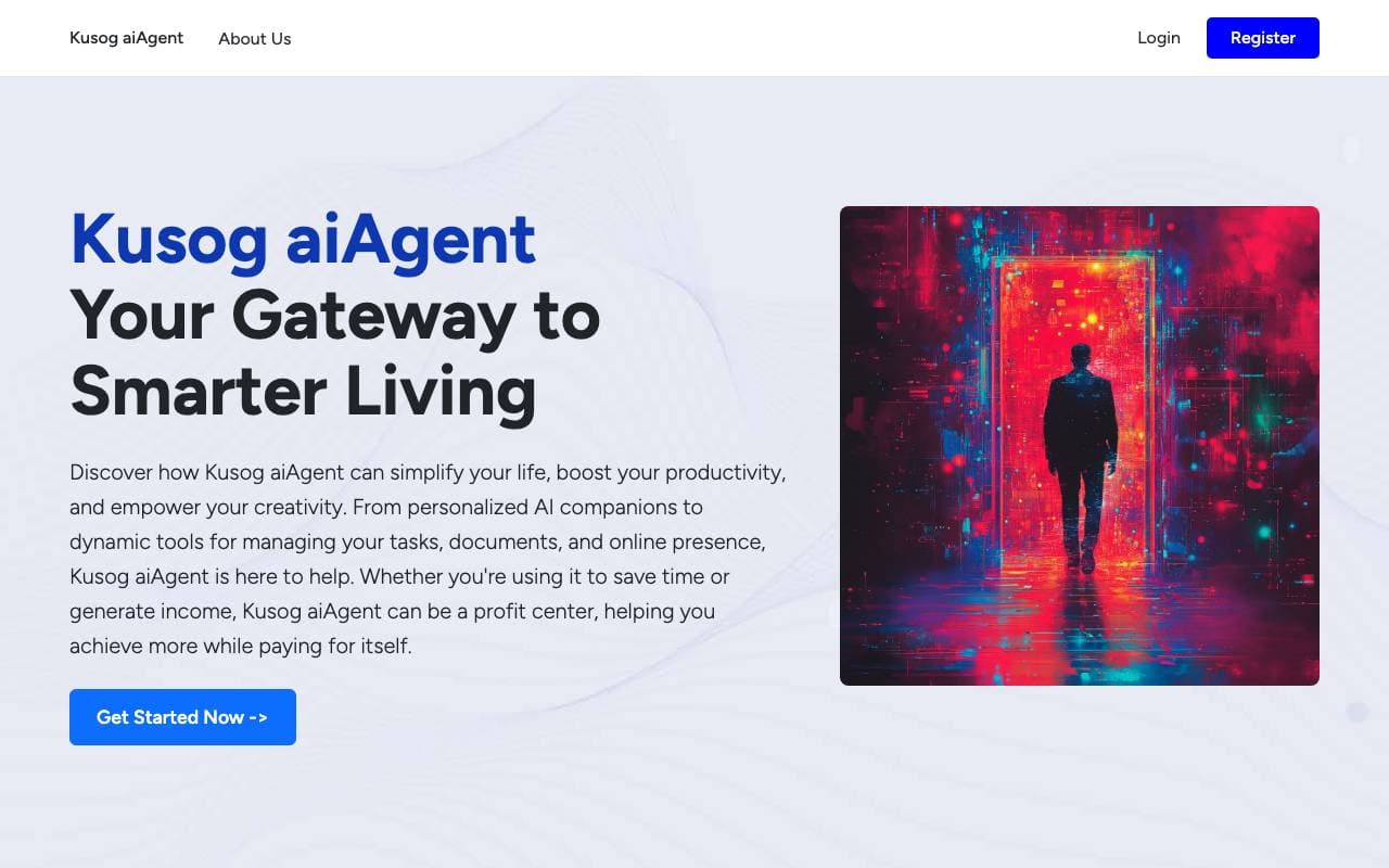 Kusog aiAgent interface preview