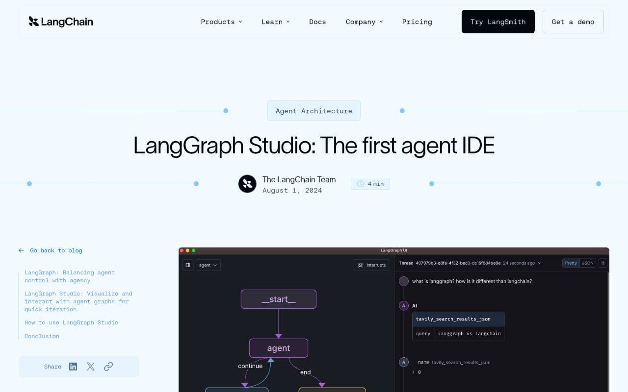 LangGraph Studio interface preview