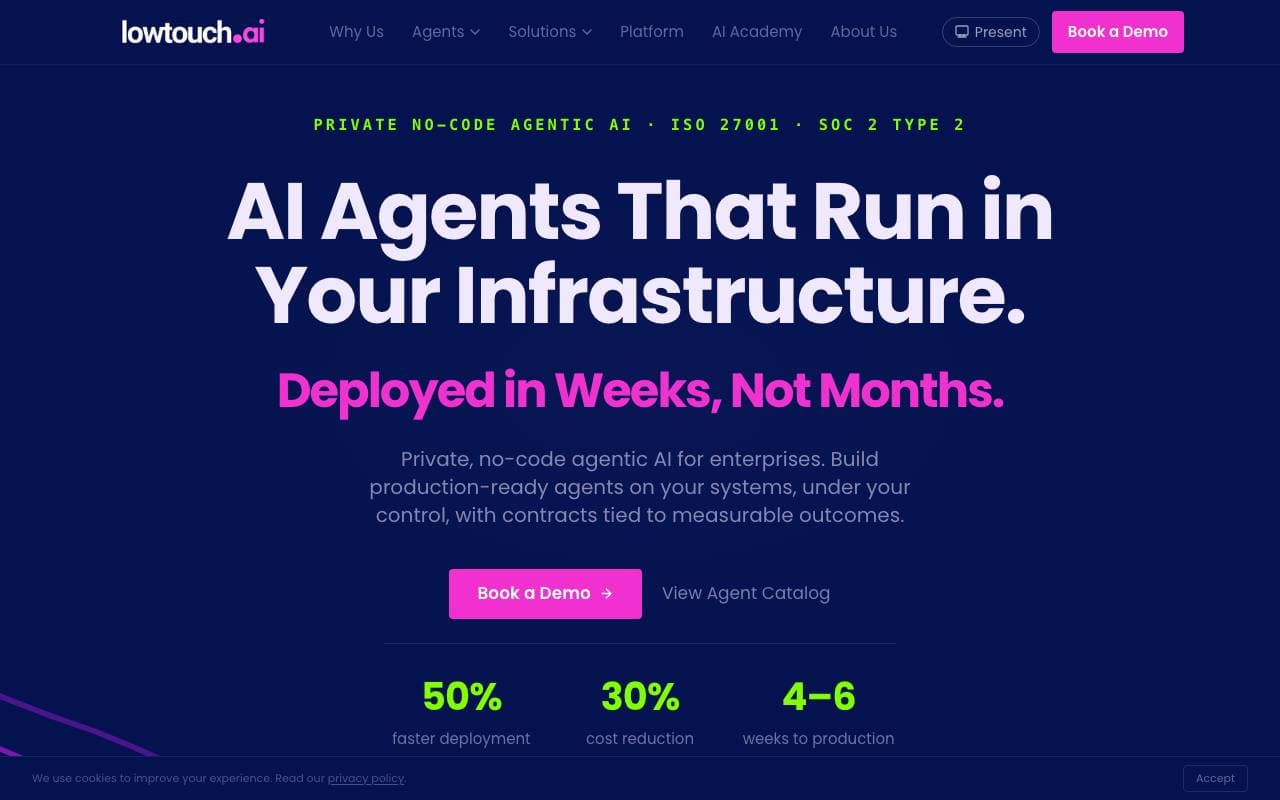 lowtouch.ai interface preview