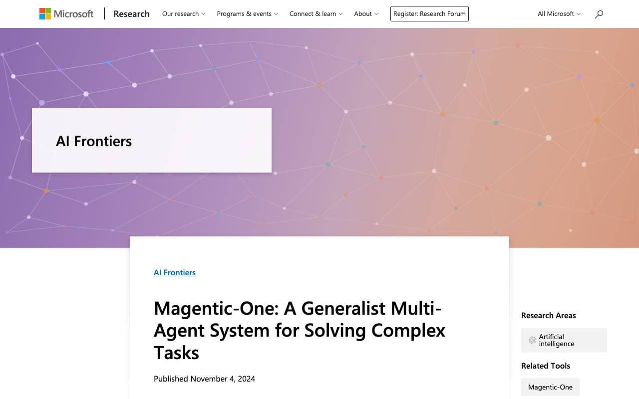 Magentic One interface preview