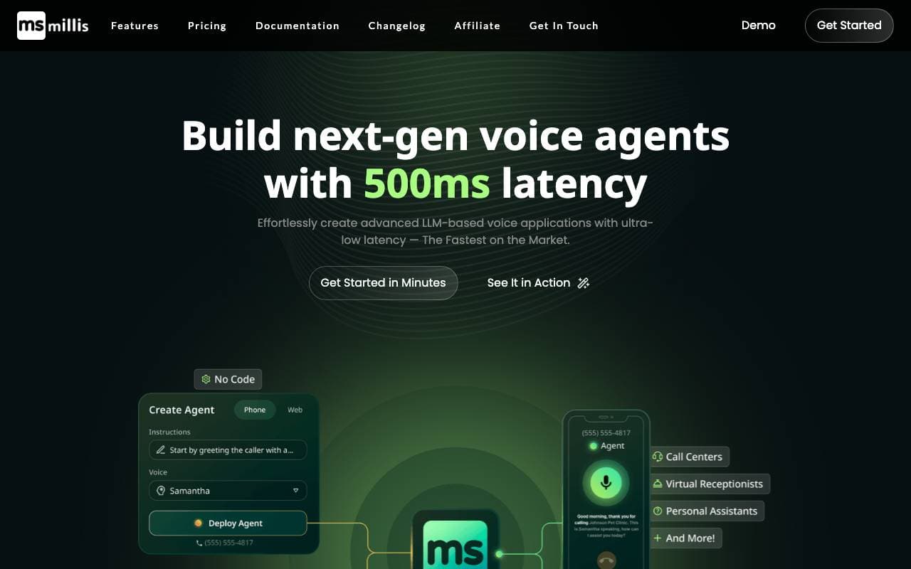 Millis AI interface preview