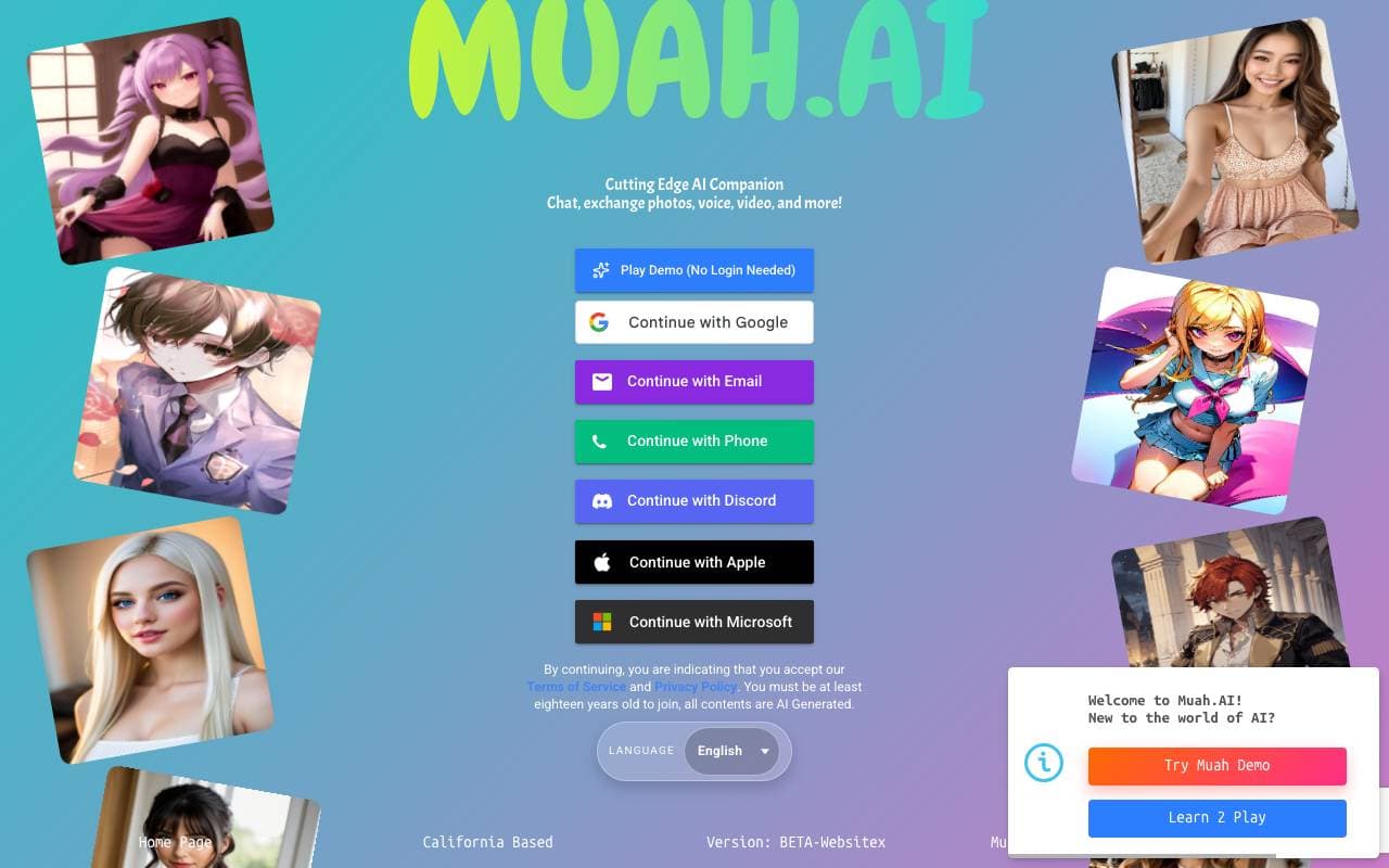 Muah AI interface preview