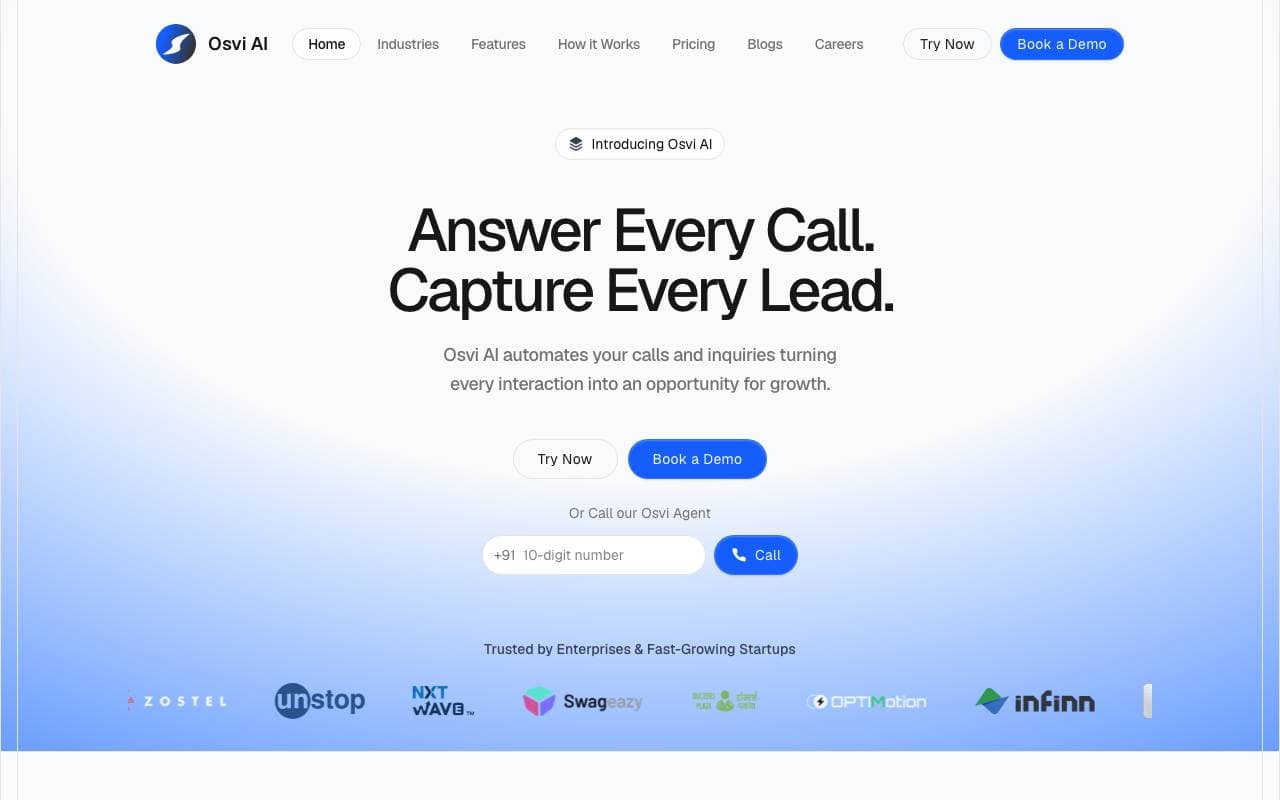 Osvi AI interface preview