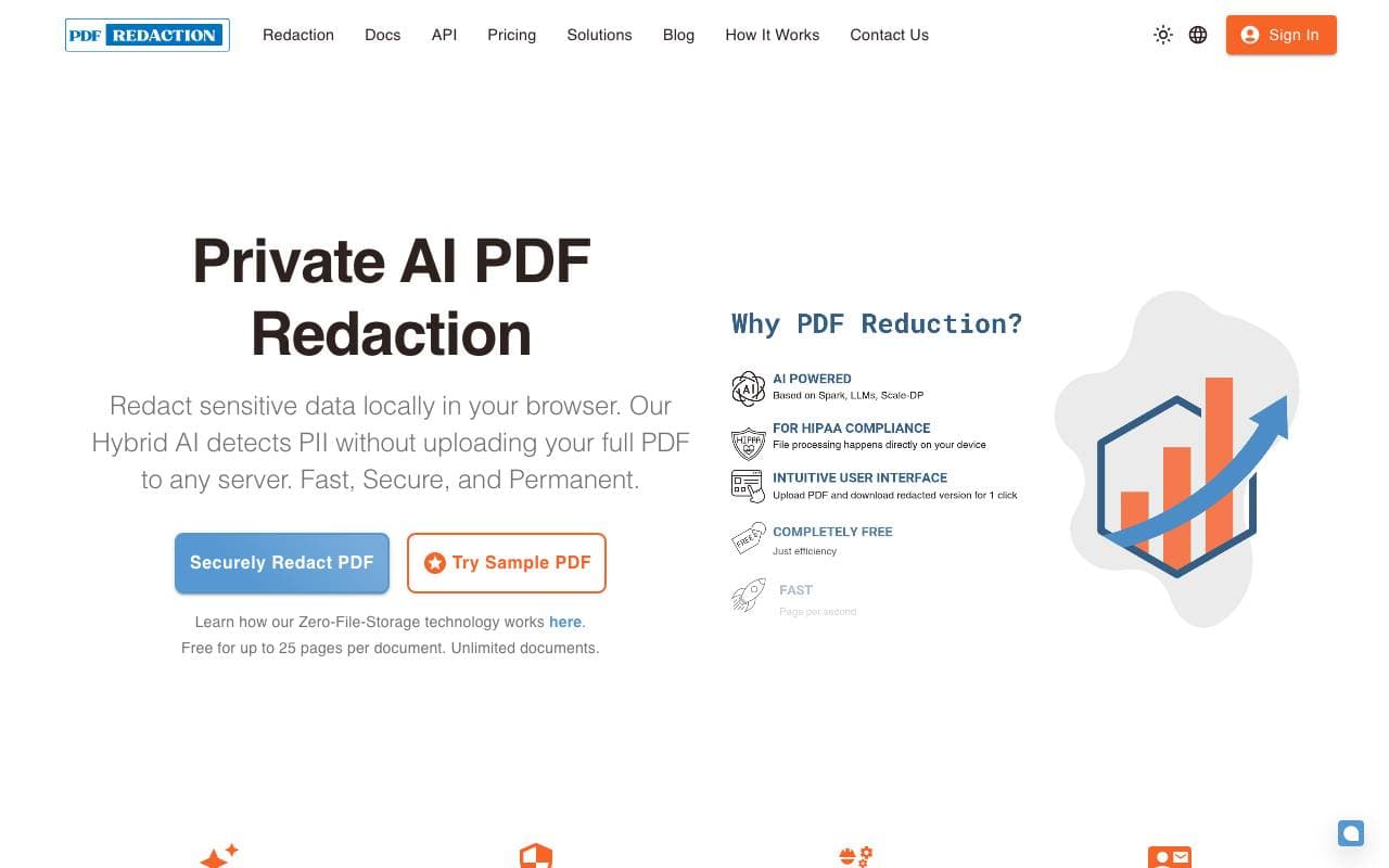 Pdf Redaction interface preview