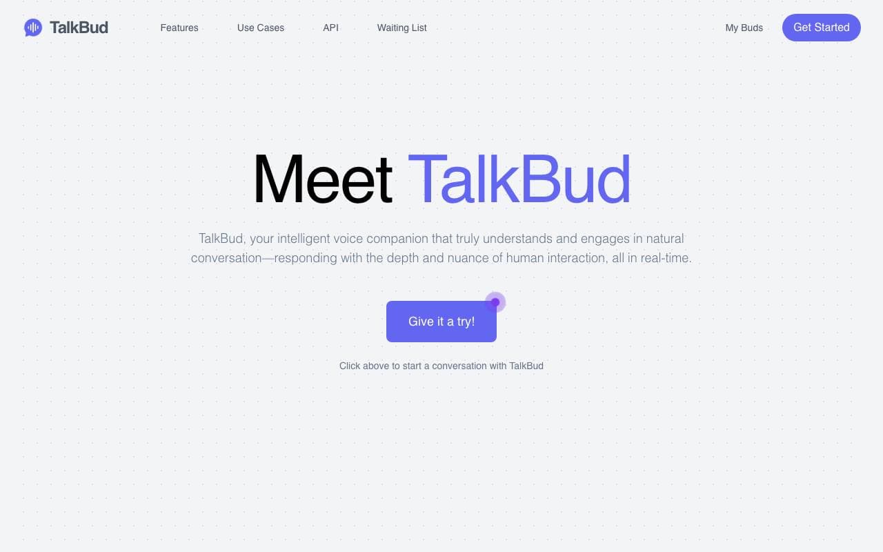 TalkBud interface preview