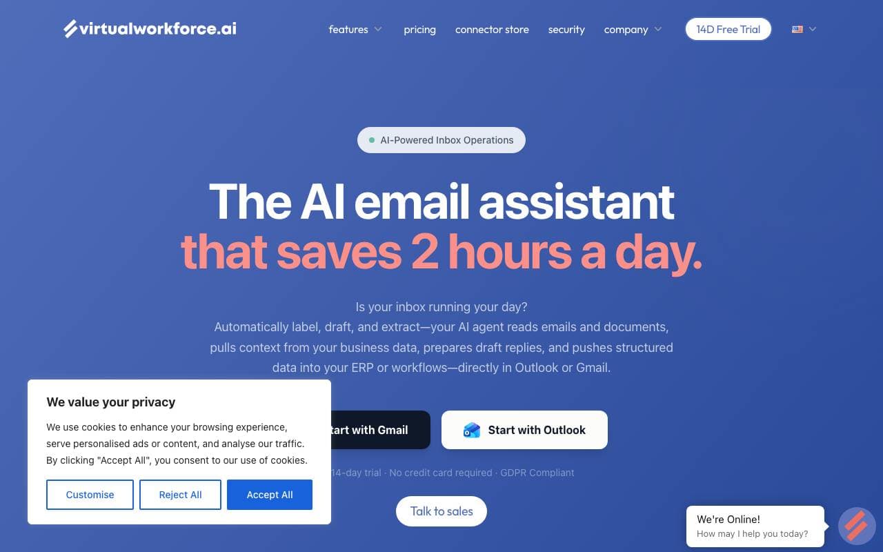 Virtualworkforce.ai interface preview