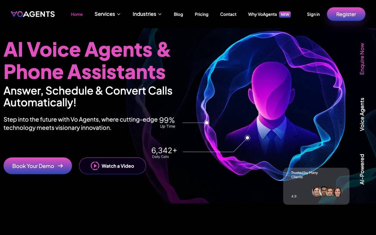 VoAgents interface preview