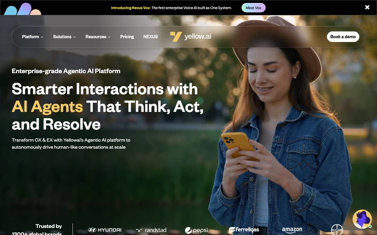 Yellow.ai interface preview